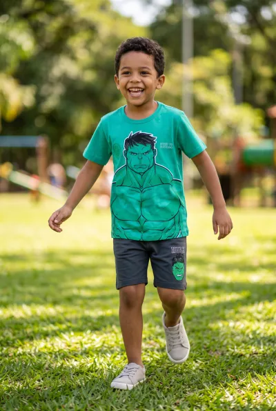FAKINI — CONJUNTO MASCULINO INFANTIL MANGA CURTA+BERMUDA