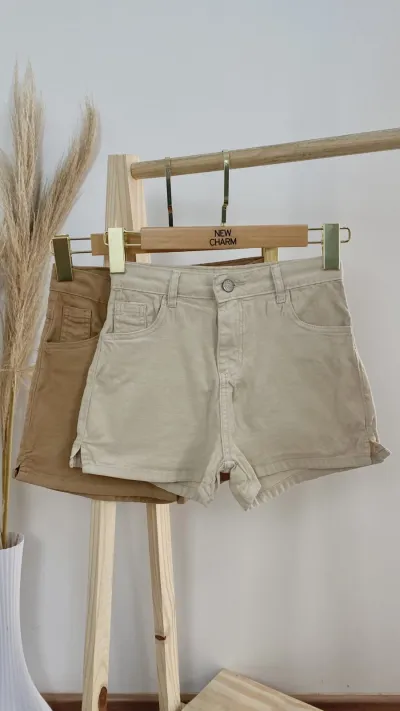 SHORTS FEMININO INFANTIL SARJA