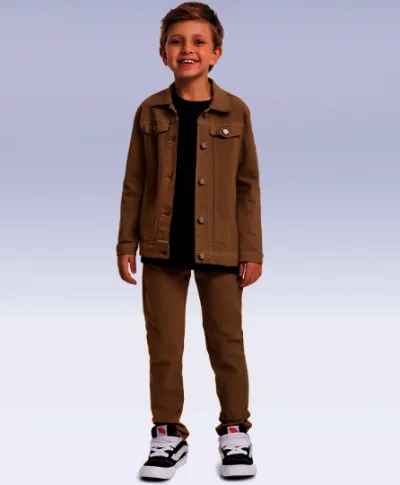FAKINI — JAQUETA MASCULINO INFANTIL SARJA