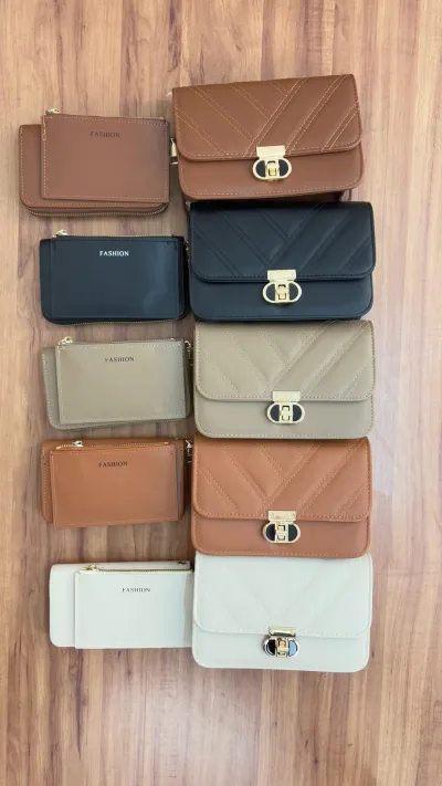 KIT BOLSA FEMININO C/2 CARTEIRA