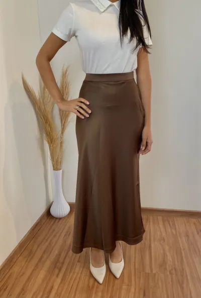 SAIA FEMININO ADULTO MIDI CETIM