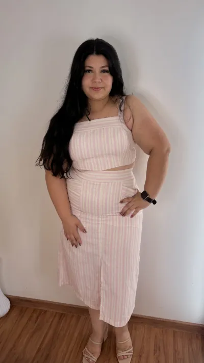 GLEE — CONJUNTO FEMININO CROPD+SAIA R74
