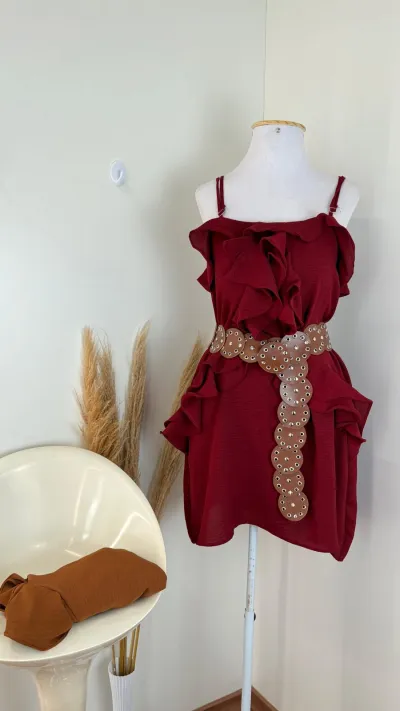 VESTIDO FEMININO C/ALÇA CURTO R74