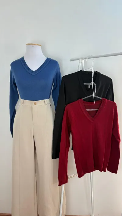 SUETER FEMININO MANGA LONGA TRICOT R74