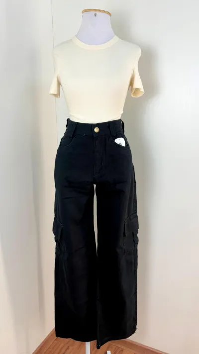 CALÇA FEMININO CARGO WIDE LEG LEG R74