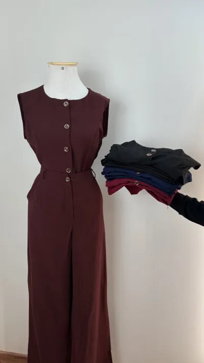 CONJUNTO FEMININO COLETE+CALÇA