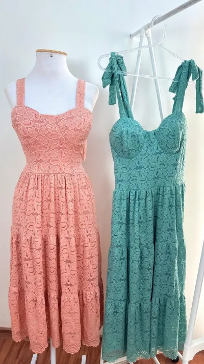 VESTIDO FEMININO C/ALÇA MIDI