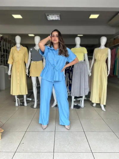CONJUNTO FEMININO SEM MANGA+CALÇA