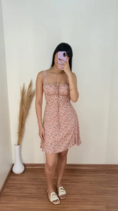 VESTIDO FEMININO C/ALÇA CURTO