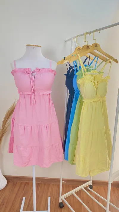 VESTIDO FEMININO C/ALÇA CURTO