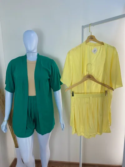 CONJUNTO FEMININO CAMISA SEM MANGA+SHRT