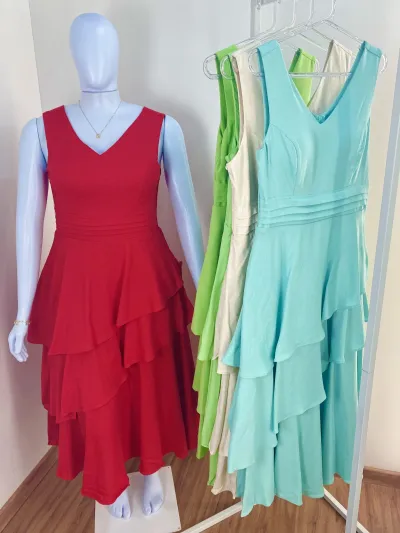 VESTIDO FEMININO ADULTO SM MIDI