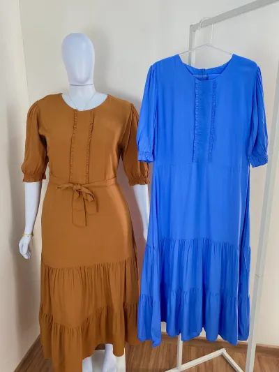 VESTIDO FEMININO ADULTO SEM MANGA LG