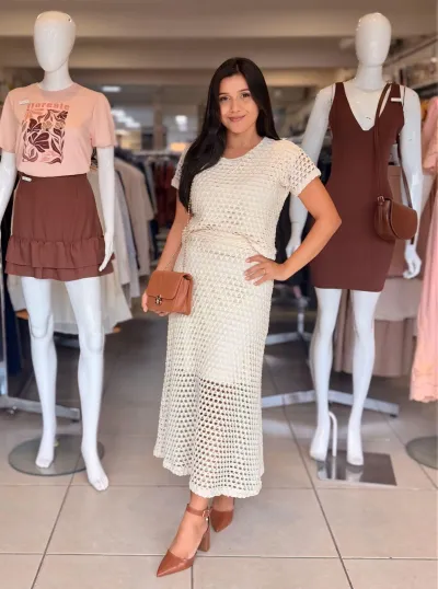 CONJUNTO FEMININO ADULTO SEM MANGA+SAIA