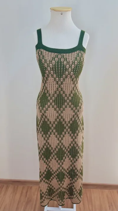 VESTIDO FEMININO C/ALÇA LG TRICOT