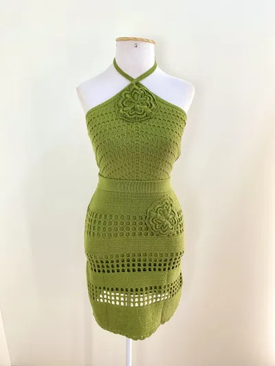 CONJUNTO FEMININO ADULTO C/ALÇA+SAIA