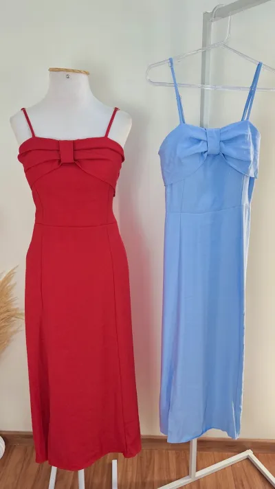 VESTIDO FEMININO ADULTO C/ALÇA MIDI