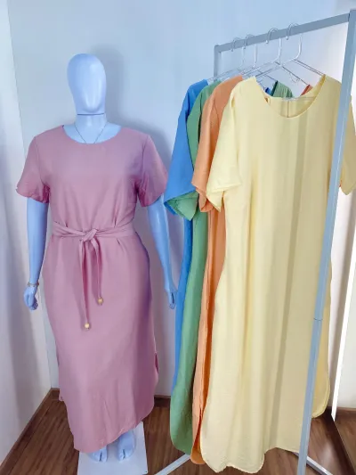 VESTIDO FEMININO ADULTO SEM MANGA LG