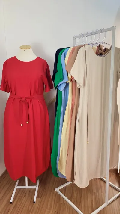 VESTIDO FEMININO ADULTO SEM MANGA LG