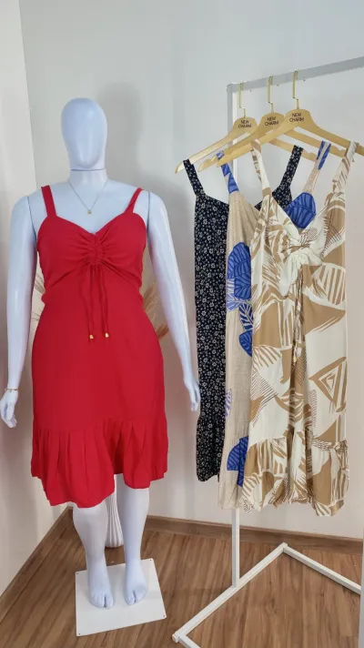 VESTIDO FEMININO ADULTO C/ALÇA