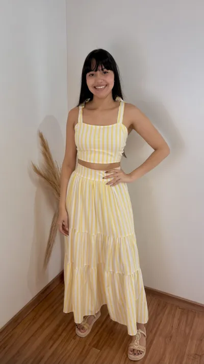 GLEE — CONJUNTO FEMININO ADULTO CROPD+SAIA
