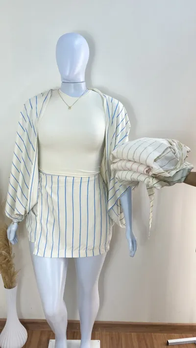 CONJUNTO FEMININO ADULTO KIMONO+SHRT