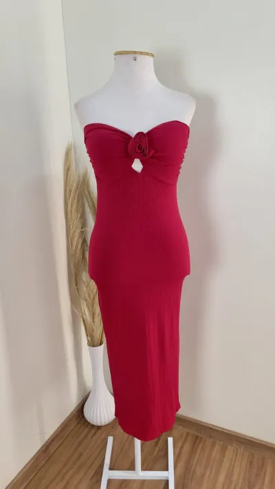 VESTIDO FEMININO ADULTO SM MIDI