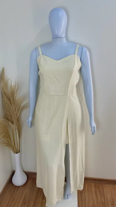 VESTIDO FEMININO ADULTO C/ALÇA MIDI