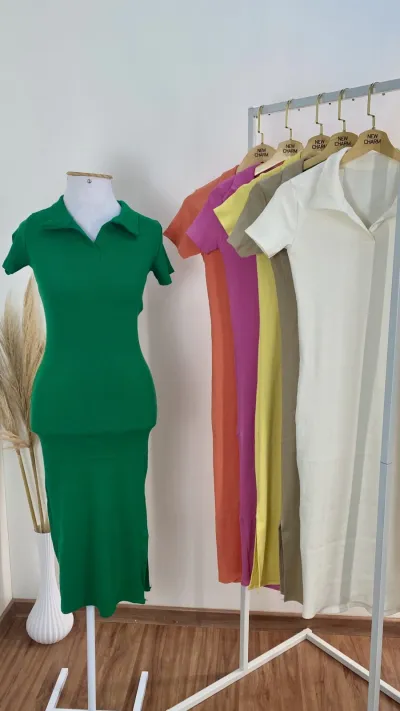 VESTIDO FEMININO ADULTO SEM MANGA MIDI