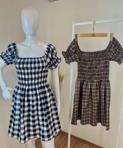 VESTIDO FEMININO ADULTO SEM MANGA CURTO