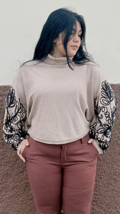 GLEE — BLUSA FEMININO ADULTO MANGA LONGA PONCHO