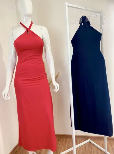 GLEE — VESTIDO FEMININO ADULTO SEM MANGA MIDI