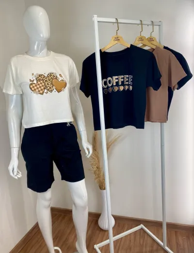 GLEE — CROPPED FEMININO ADULTO MANGA CURTA