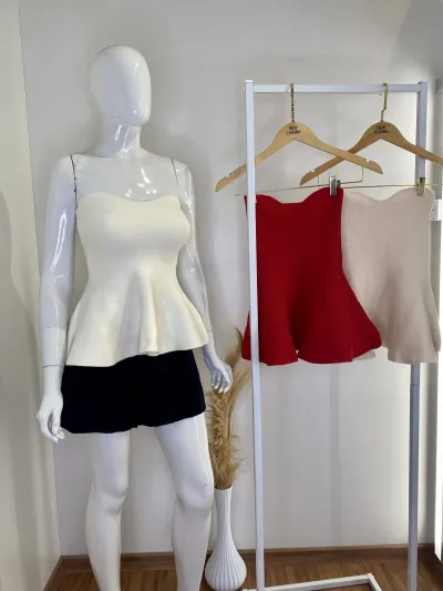 GLEE — BATA FEMININO ADULTO SEM MANGA TRICOT