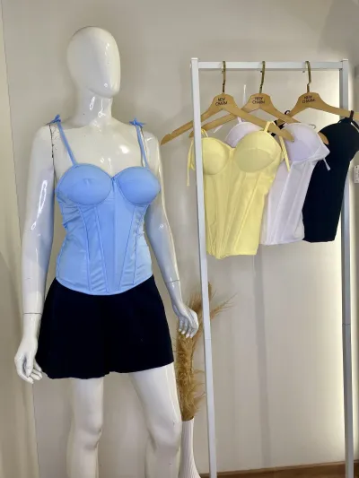 GLEE — CORSET FEMININO ADULTO SEM MANGA ALO