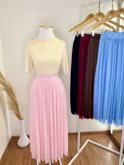 GLEE — SAIA FEMININO ADULTO MIDI TULE