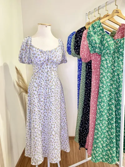 GLEE — VESTIDO FEMININO ADULTO MANGA CURTA MIDI