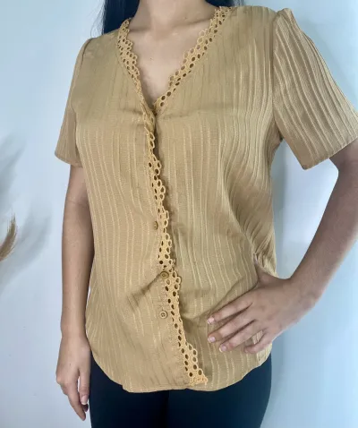 GLEE — BLUSA FEMININO MANGA CURTA QIU LINDA