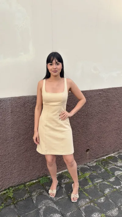 HERING — VESTIDO FEMININO SEM MANGA CURTO