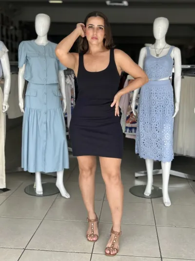 HERING — VESTIDO FEMININO C/ALÇA CURTO