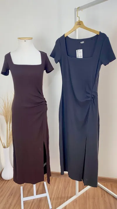 VESTIDO FEMININO ADULTO SEM MANGA MIDI