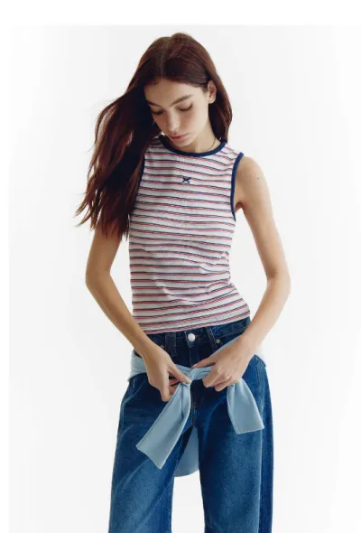 HERING — BLUSA FEMININO ADULTO SEM MANGA CANELADO