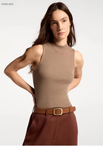 HERING — BLUSA FEMININO ADULTO SEM MANGA