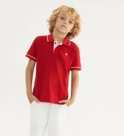 HERING — POLO MASCULINO INFANTIL MANGA CURTA