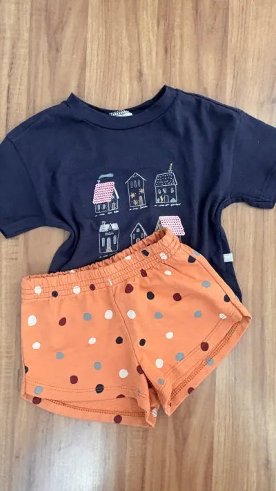 CONJUNTO FEMININO INFANTIL SEM MANGA R06