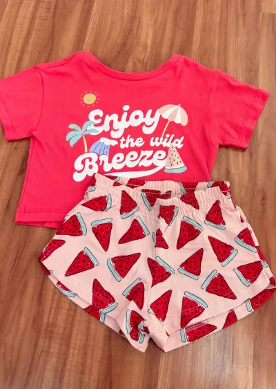 CONJUNTO FEMININO INFANTIL SEM MANGA R06