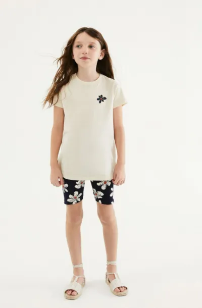 HERING — CONJUNTO FEMININO INFANTIL MANGA CURTA+BRASIL