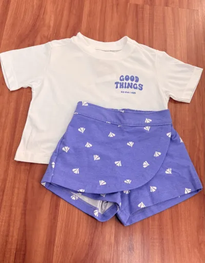 CONJUNTO FEMININO INFANTIL SEM MANGA R06
