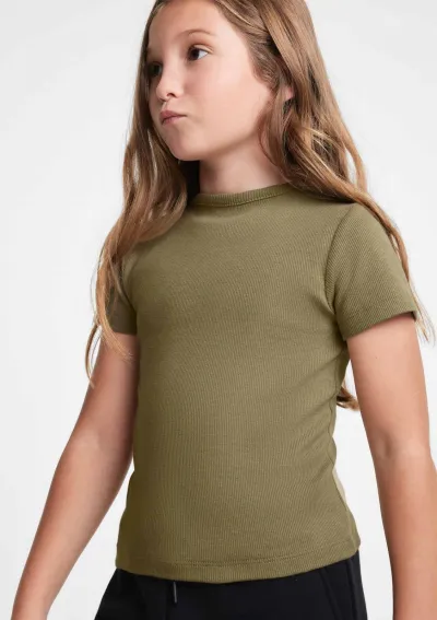 BLUSA FEMININO INFANTIL SEM MANGA CANELADO