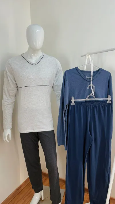 PIJAMA MASCULINO ADULTO MANGA LONGA